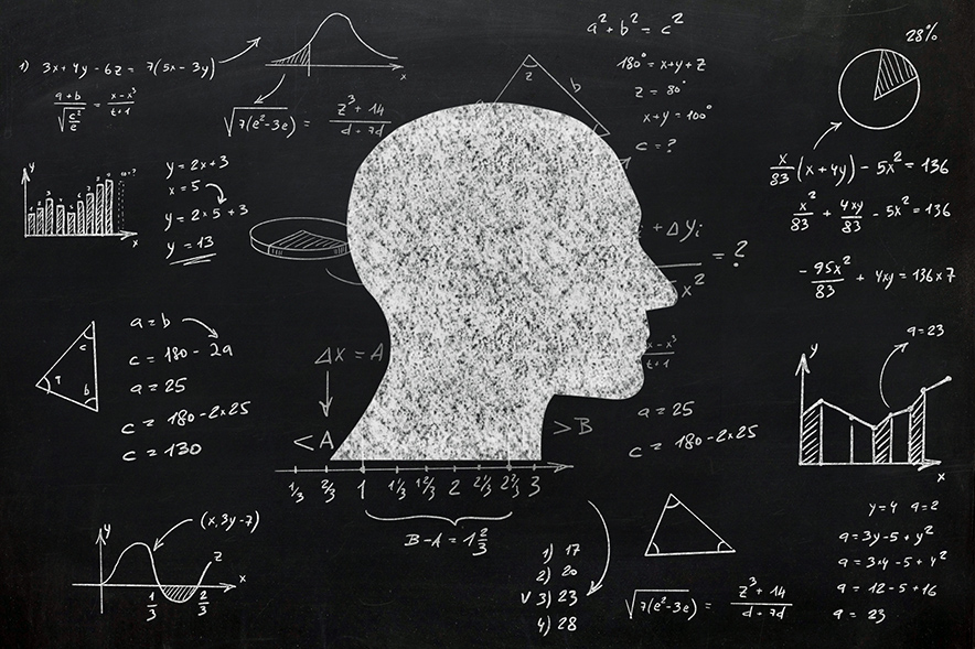 Head silhouette mind brain memory creative bright idea